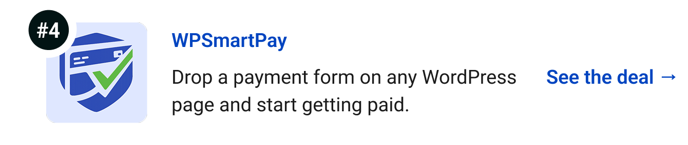 WPSmartPay - Drop a payment form on any WordPress page and start getting paid. See the deal →