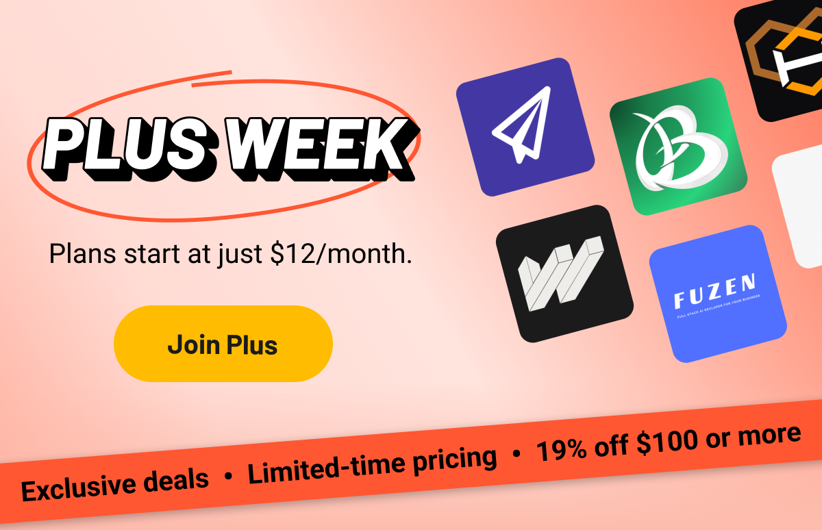 Plus Week. Plans start at just $12/month.
