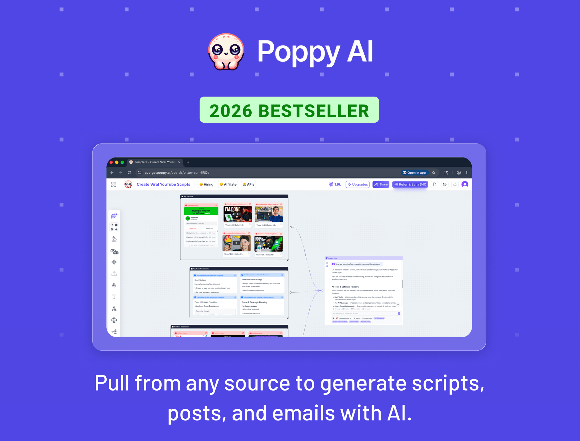 Gone in two days: Poppy AI.  2026 Bestseller. Leaving soon.