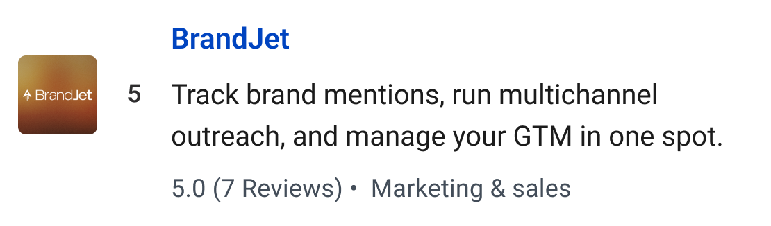 BrandJet: Track brand mentions, run multichannel outreach, and manage your GTM in one spot.
