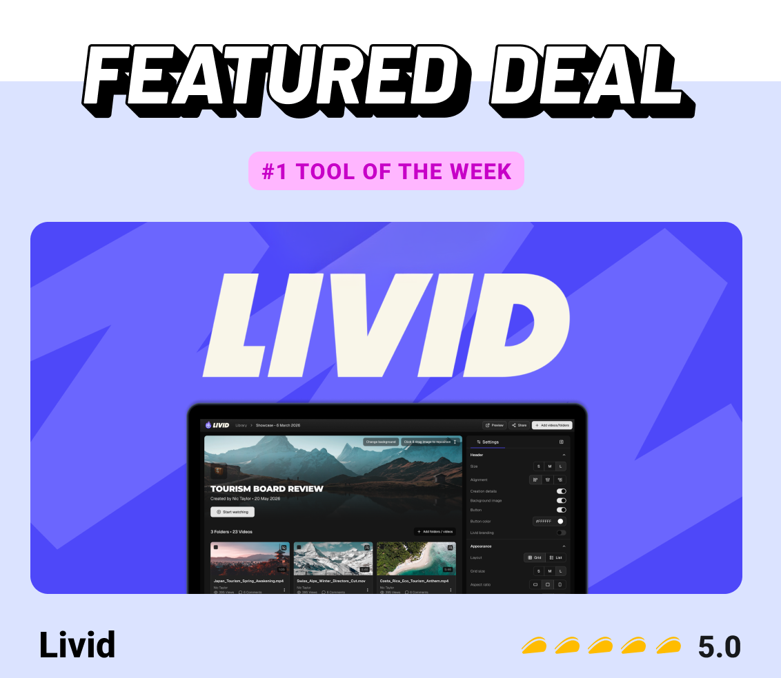 Featured Deal: Livid (#1 tool of the week) 