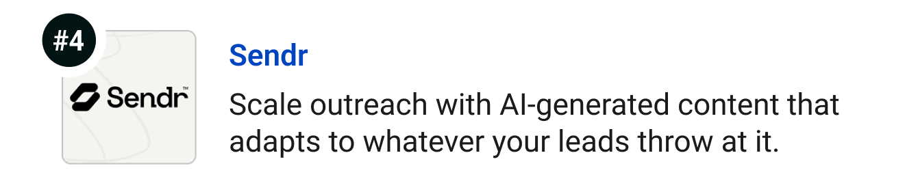 Sendr: Scale outreach with AI-generated videos and dynamic pages that adapt to data from your leads.