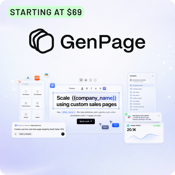 Shop GenPage (starting at $69)