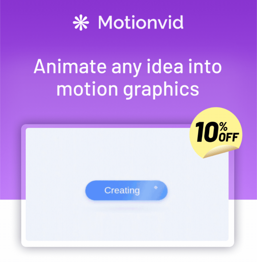 Motionvid AI: Animate any idea into motion graphics