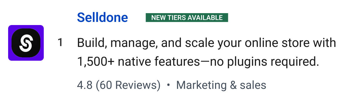 Selldone (New tiers available): Build, manage, and scale your online store with 1,500+ native features—no plugins required.