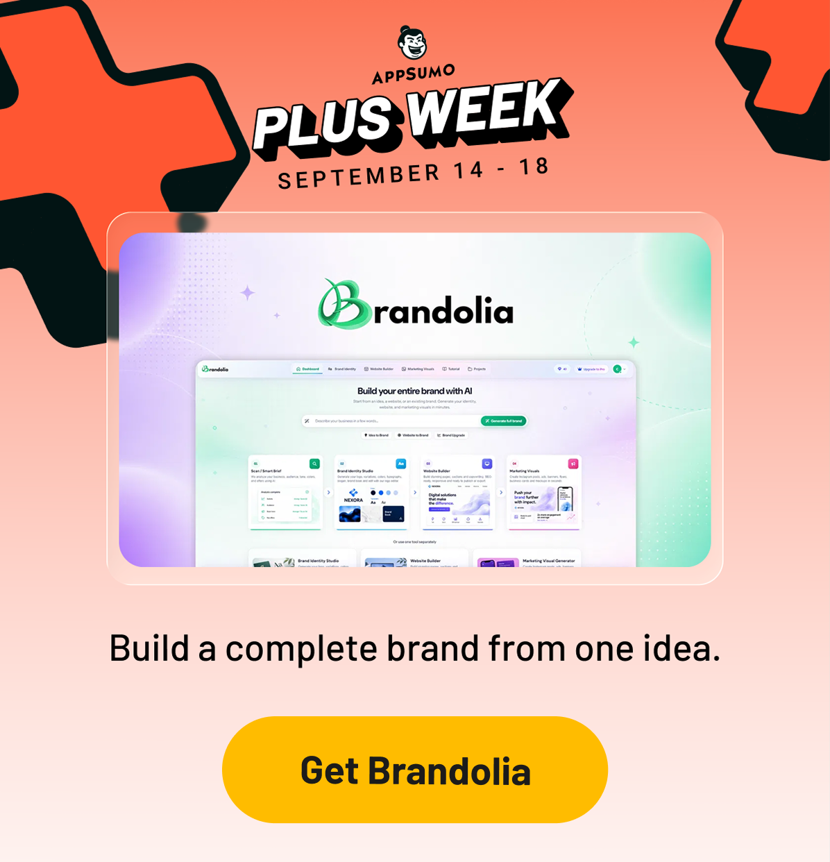 Brandolia: Build a complete brand from one idea.