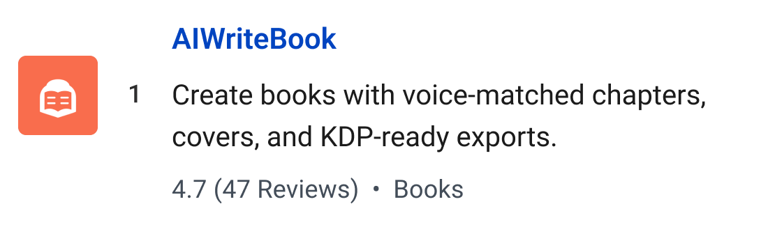 AIWriteBook: Create books with voice-matched chapters, covers, and KDP-ready exports.