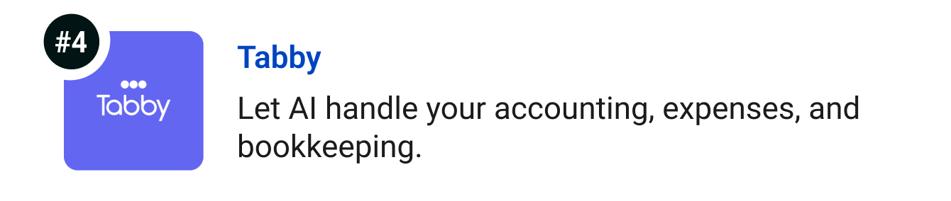 Tabby - Let AI handle your accounting, expenses, and bookkeeping.