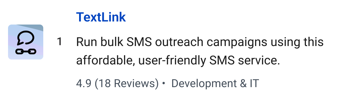 TextLink: Run bulk SMS outreach campaigns using this affordable, user-friendly SMS service