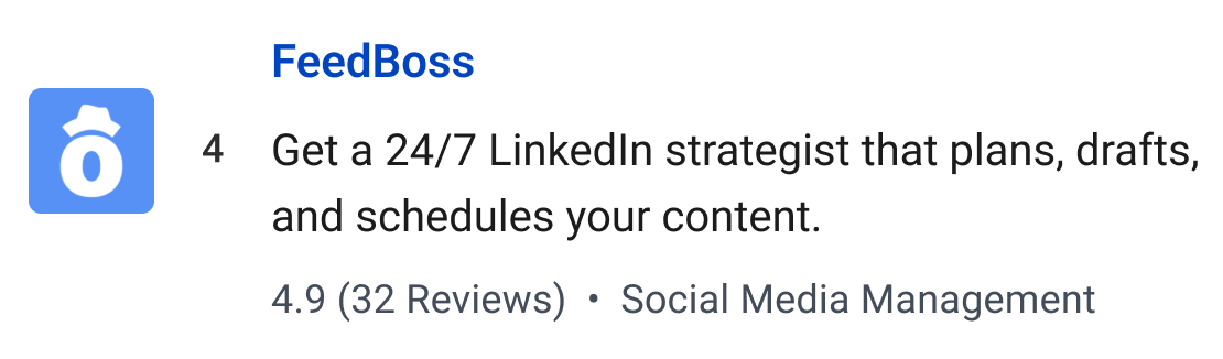 FeedBoss: Get a 24/7 LinkedIn strategist that plans, drafts, and schedules your content.