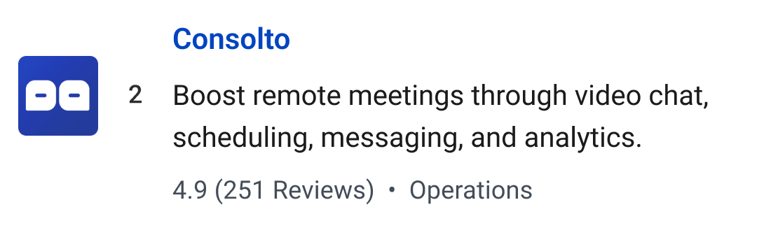 Consolto: Boost remote meetings through video chat, scheduling, messaging, and analytics.