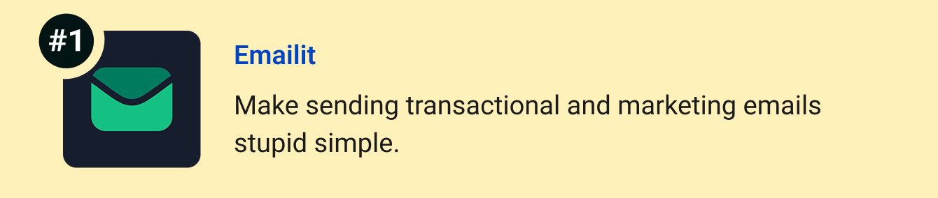 Emailit - Make sending transactional and marketing emails stupid simple.