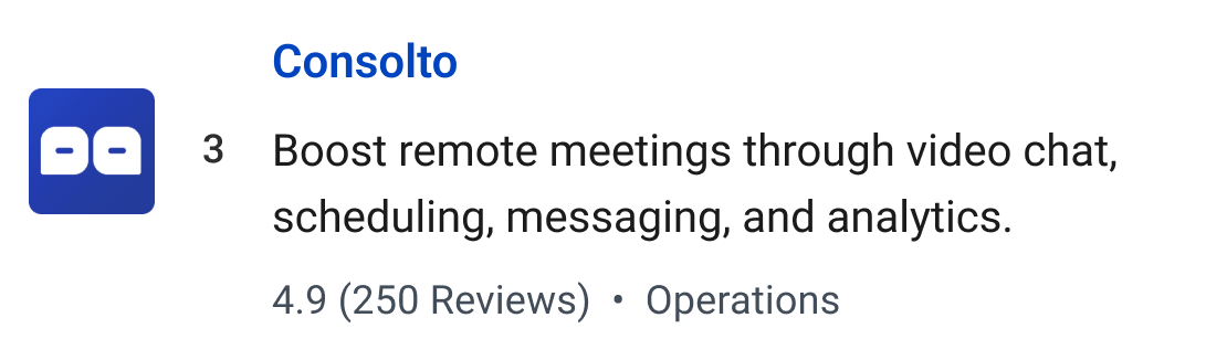 Consolto: Boost remote meetings through video chat, scheduling, messaging, and analytics.