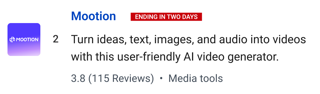 Mootion: Turn ideas, text, images, and audio into videos with this user-friendly AI video generator.