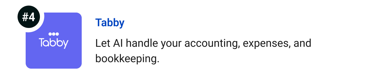 Tabby - Let AI handle your accounting, expenses, and bookkeeping.