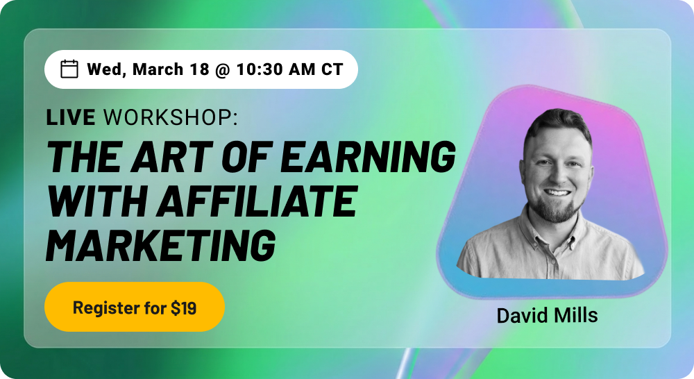 The art of earning with affiliate marketing.  Register for $19 →