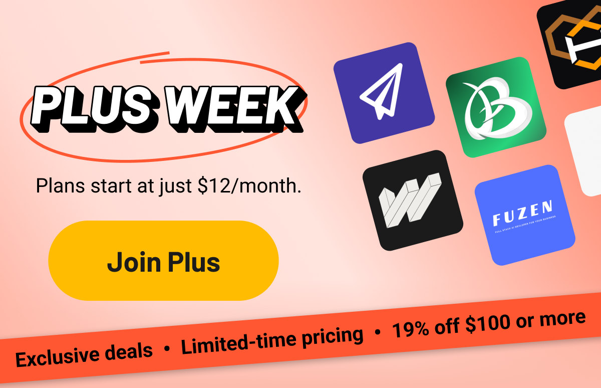 Plus Week. Plans start at just $12/month.