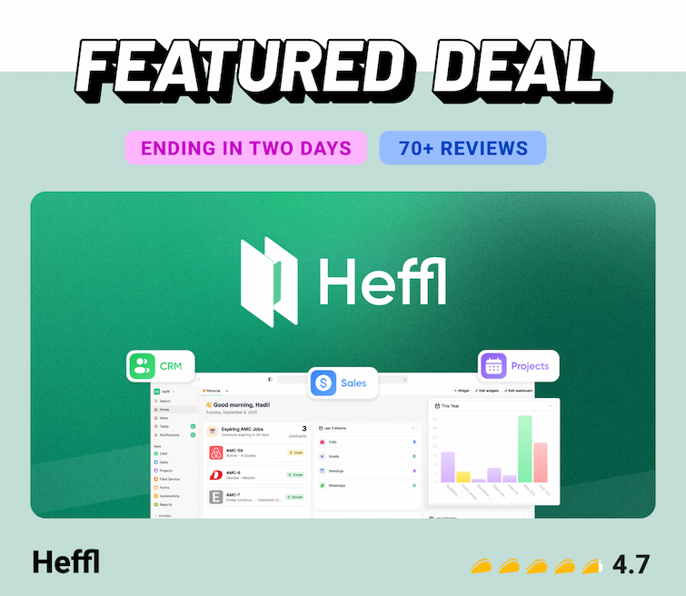 Featured Deal: Heffl (Ending in two days, 70+ Reviews)