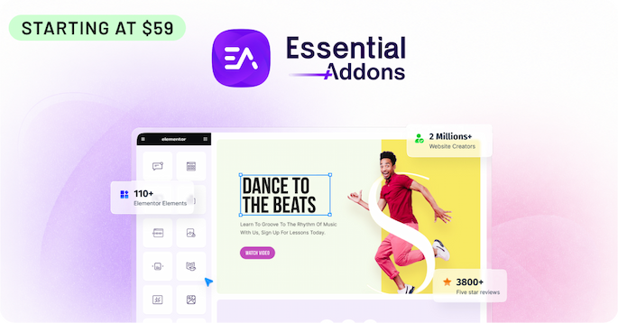 Shop Essential Addons for Elementor (Starting at $59) 