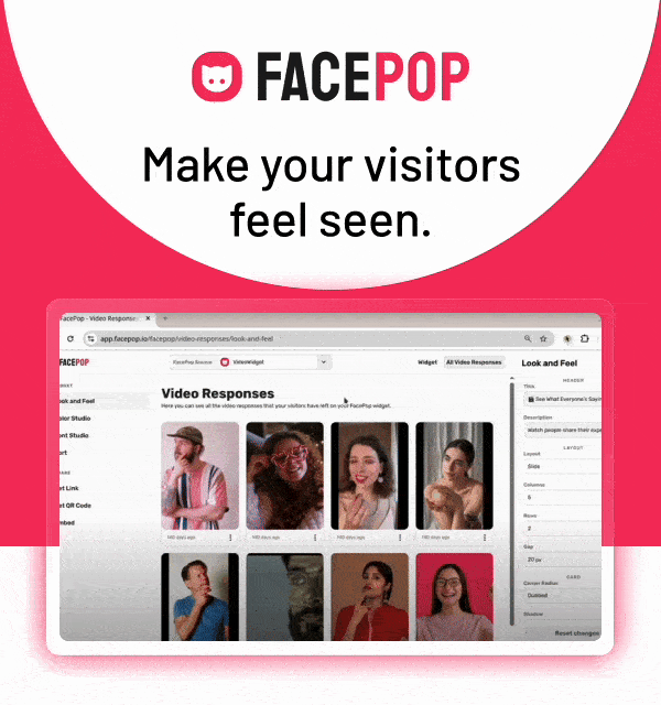FacePop: Make your visitors feel seen. 