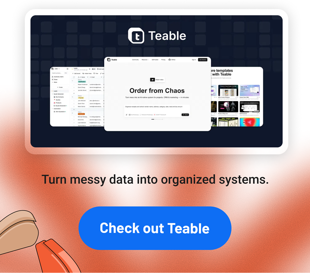AI Week - Teable: Turn messy data into organized systems. Check out Teable