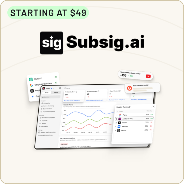 Shop Subsig (starting at $49)