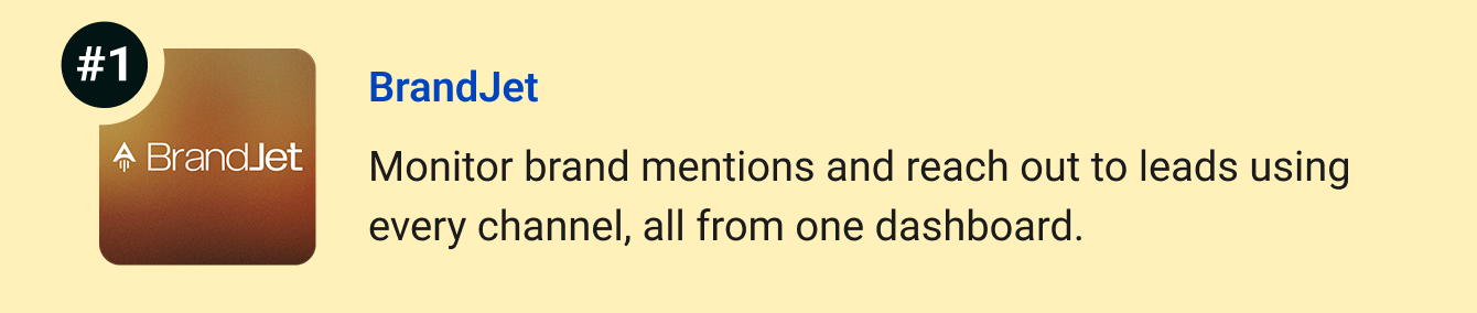 BrandJet - Find warm leads from real conversations and manage outreach across multiple channels.