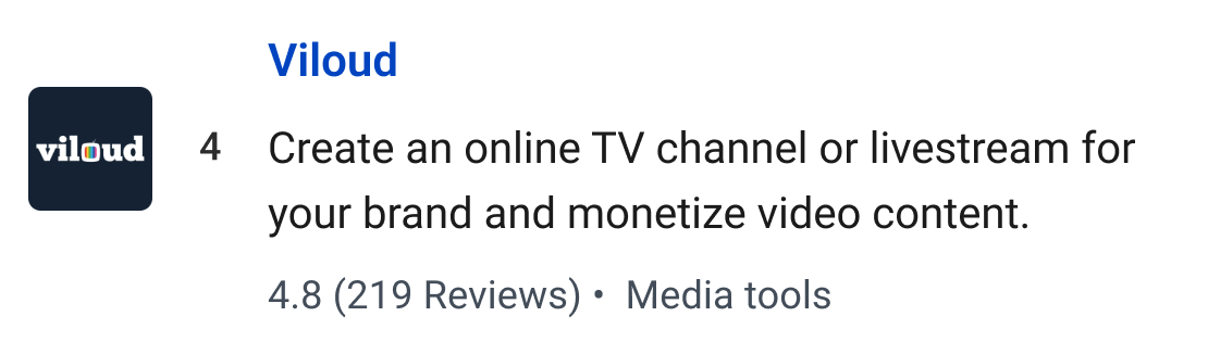 Viloud: Create an online TV channel or livestream for your brand and monetize video content
