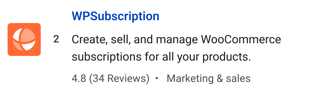 WPSubscription: Create, sell, and manage WooCommerce subscriptions for all your products.