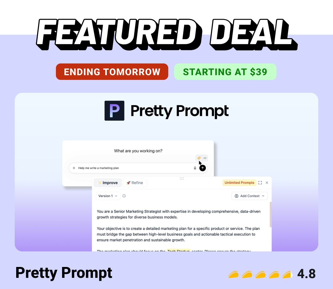 Featured Deal: Pretty Prompt (Ending tomorrow, Starting at $39)