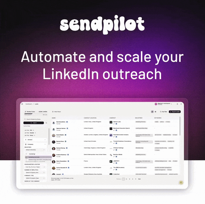 SendPilot: Automate and scale your LinkedIn outreach