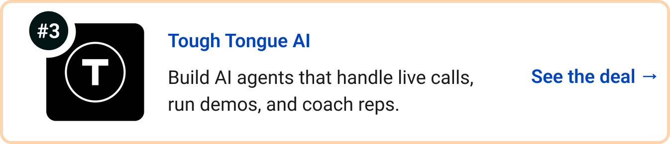 Tough Tongue AI - Build AI agents that handle live calls, run demos, and coach reps. See the deal →