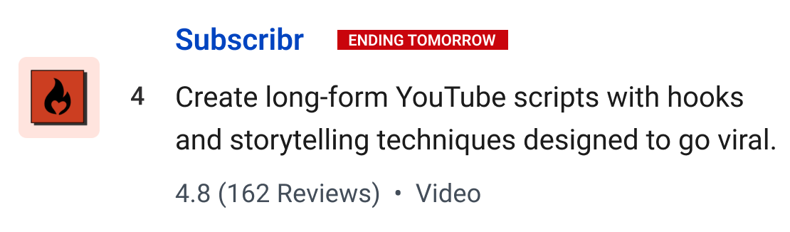 Subscribr: Create long-form YouTube scripts with hooks and storytelling techniques designed to go viral.