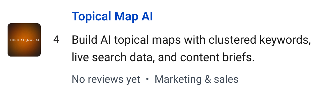 Topical Map AI: Build AI topical maps with clustered keywords, live search data, and content briefs.
