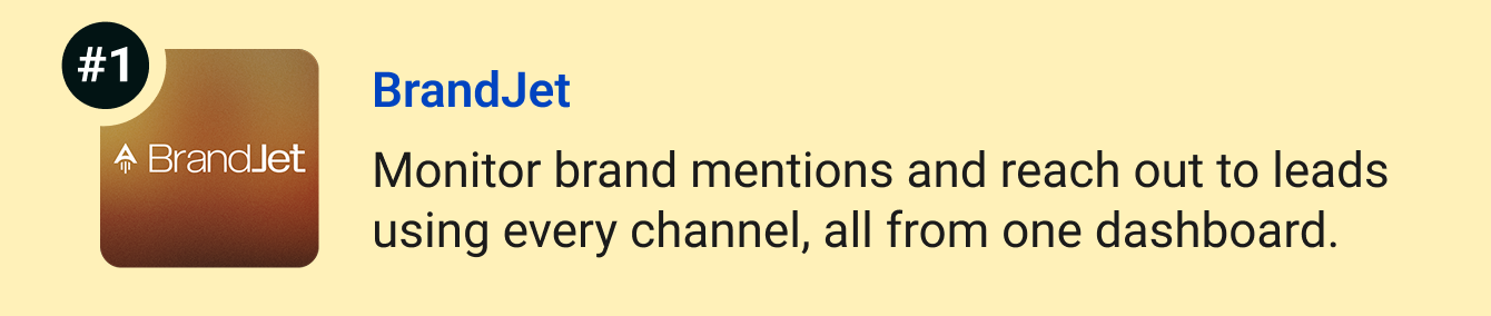 BrandJet - Find warm leads from real conversations and manage outreach across multiple channels.