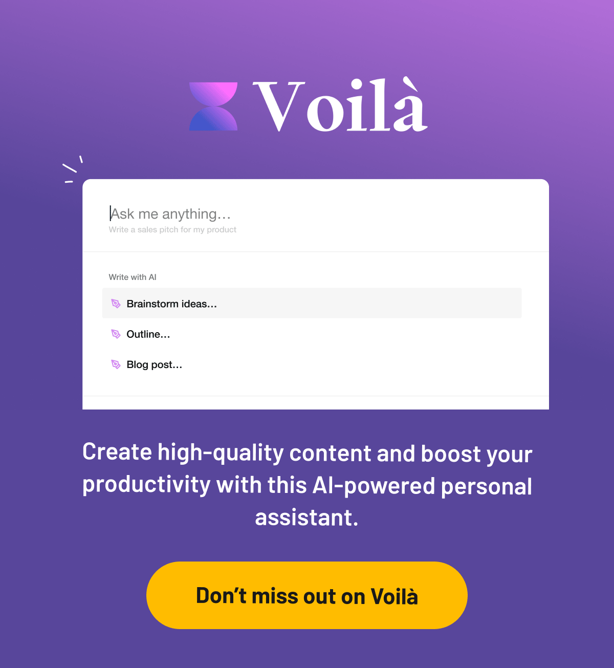 Lifetime Access to Voila