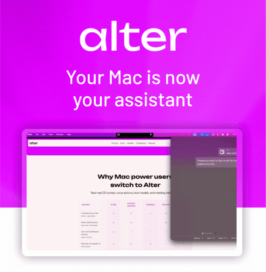 Alter: Your Mac is now your assistant