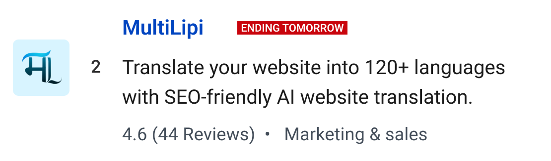 Multilipi: Translate your website into 120+ languages with SEO-friendly AI website translation.