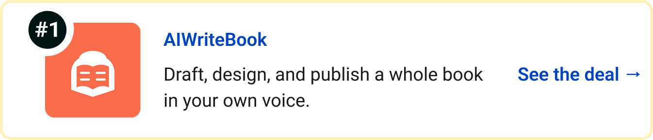 AIWriteBook - Draft, design, and publish a whole book in your own voice. See the deal →