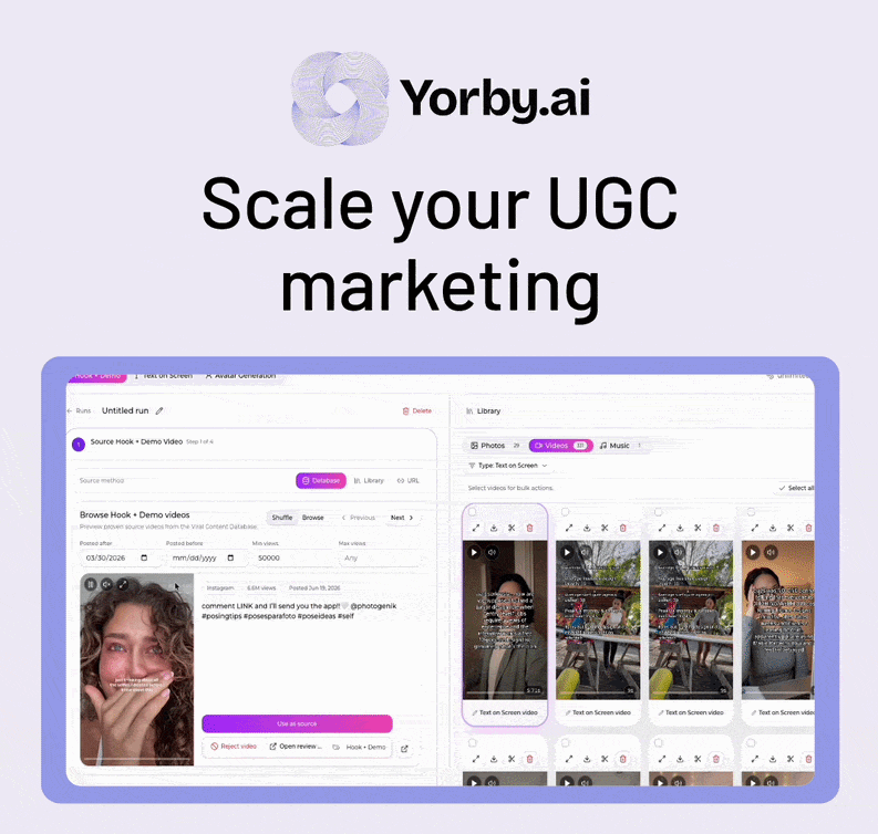 Yorby: Scale your UGC marketing