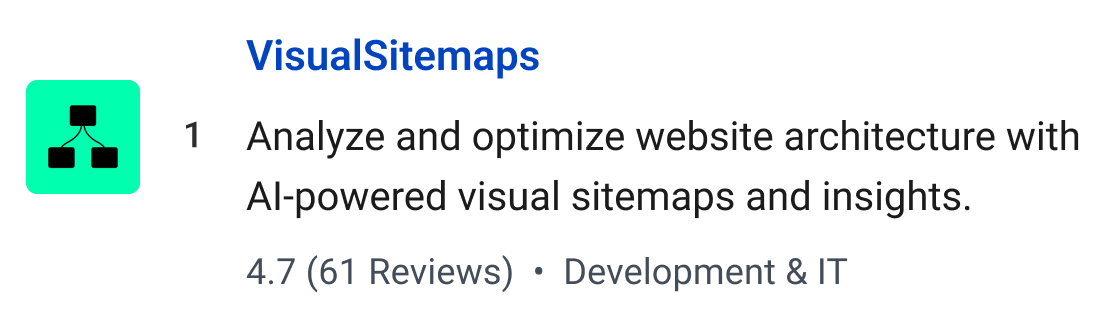 VisualSitemaps: Analyze and optimize website architecture with AI-powered visual sitemaps and insights.