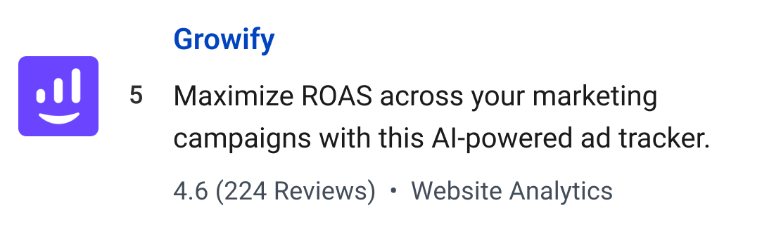 Growify: Maximize ROAS across your marketing campaigns with this AI-powered ad tracker.