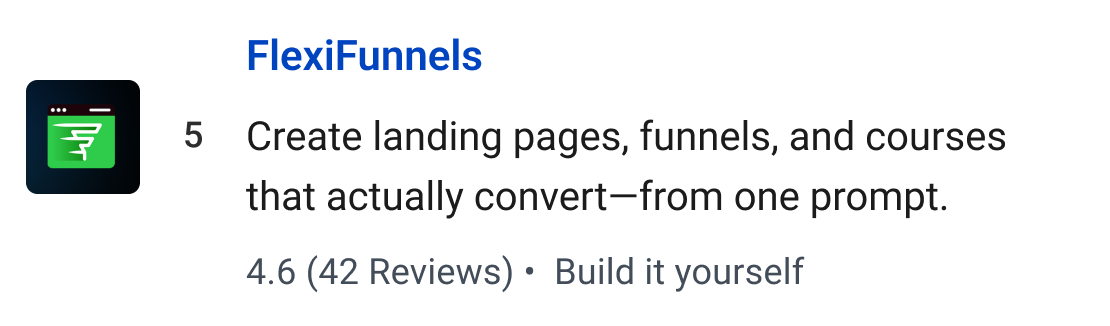 FlexiFunnels: Create landing pages, funnels, and courses that actually convert—from one prompt.
