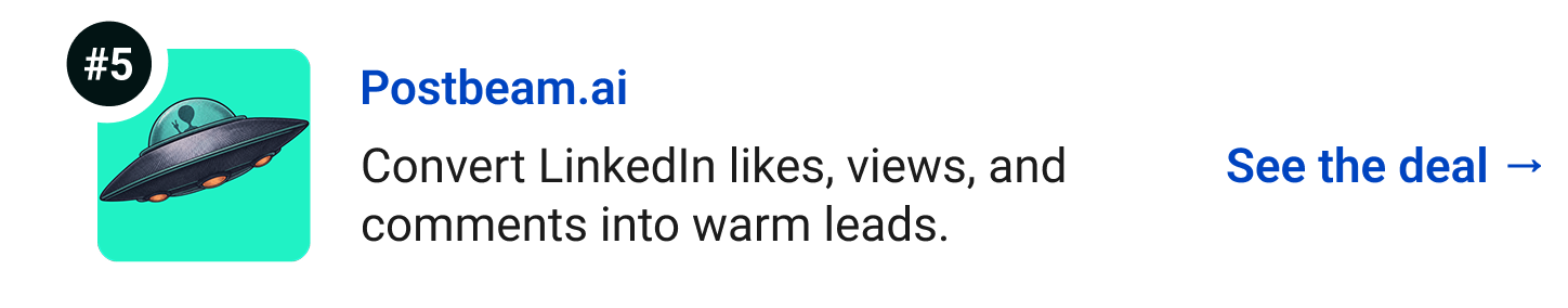 Postbeam.ai - Convert LinkedIn likes, views, and comments into warm leads. See the deal →