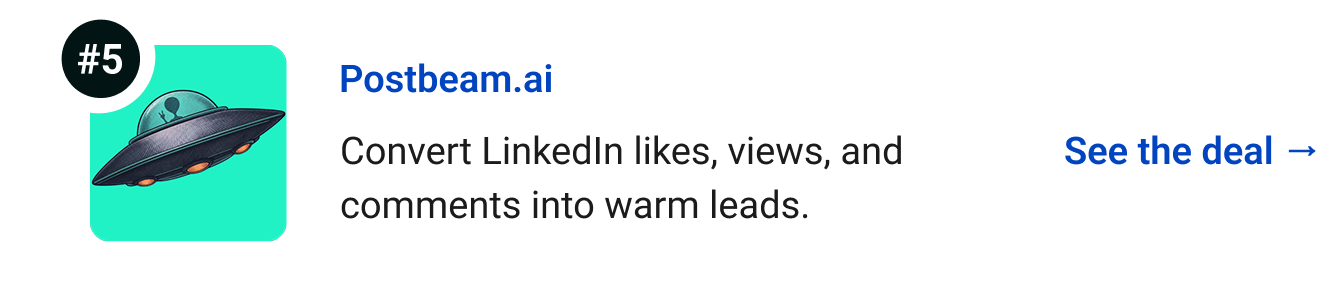 Postbeam.ai - Convert LinkedIn likes, views, and comments into warm leads. See the deal →