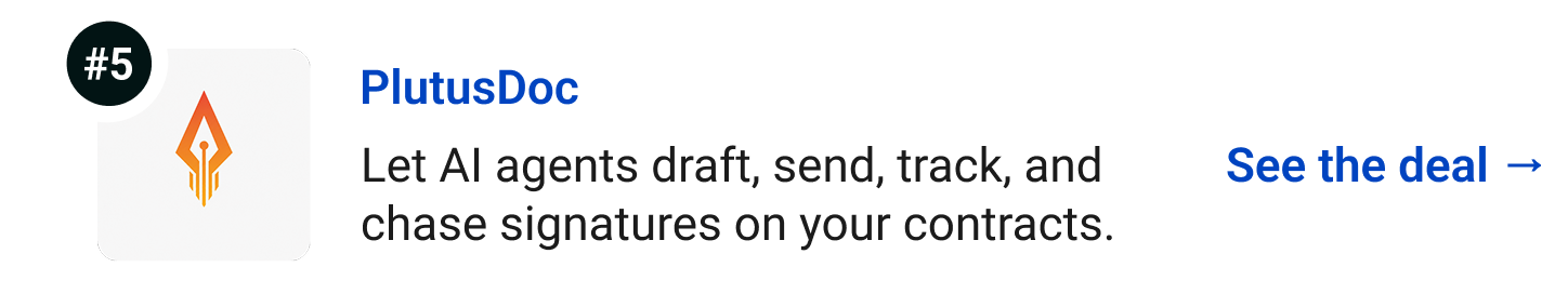 PlutusDoc - Let AI agents draft, send, track, and chase signatures on your contracts. See the deal →