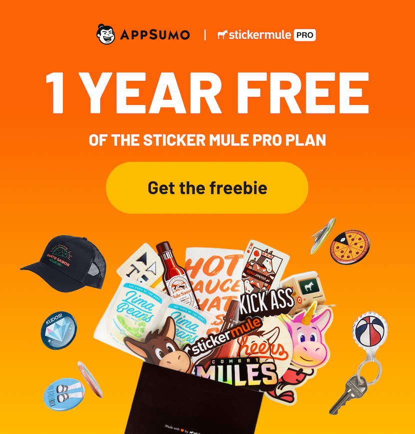 Sticker Mule Pro: 1 year free of the Sticker Mule Pro Plan