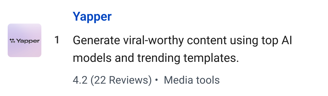 Yapper: Generate viral-worthy content using top AI models and trending templates.