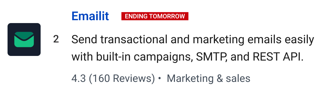 Emailit: Send transactional and marketing emails easily with built-in campaigns, SMTP, and REST API.
