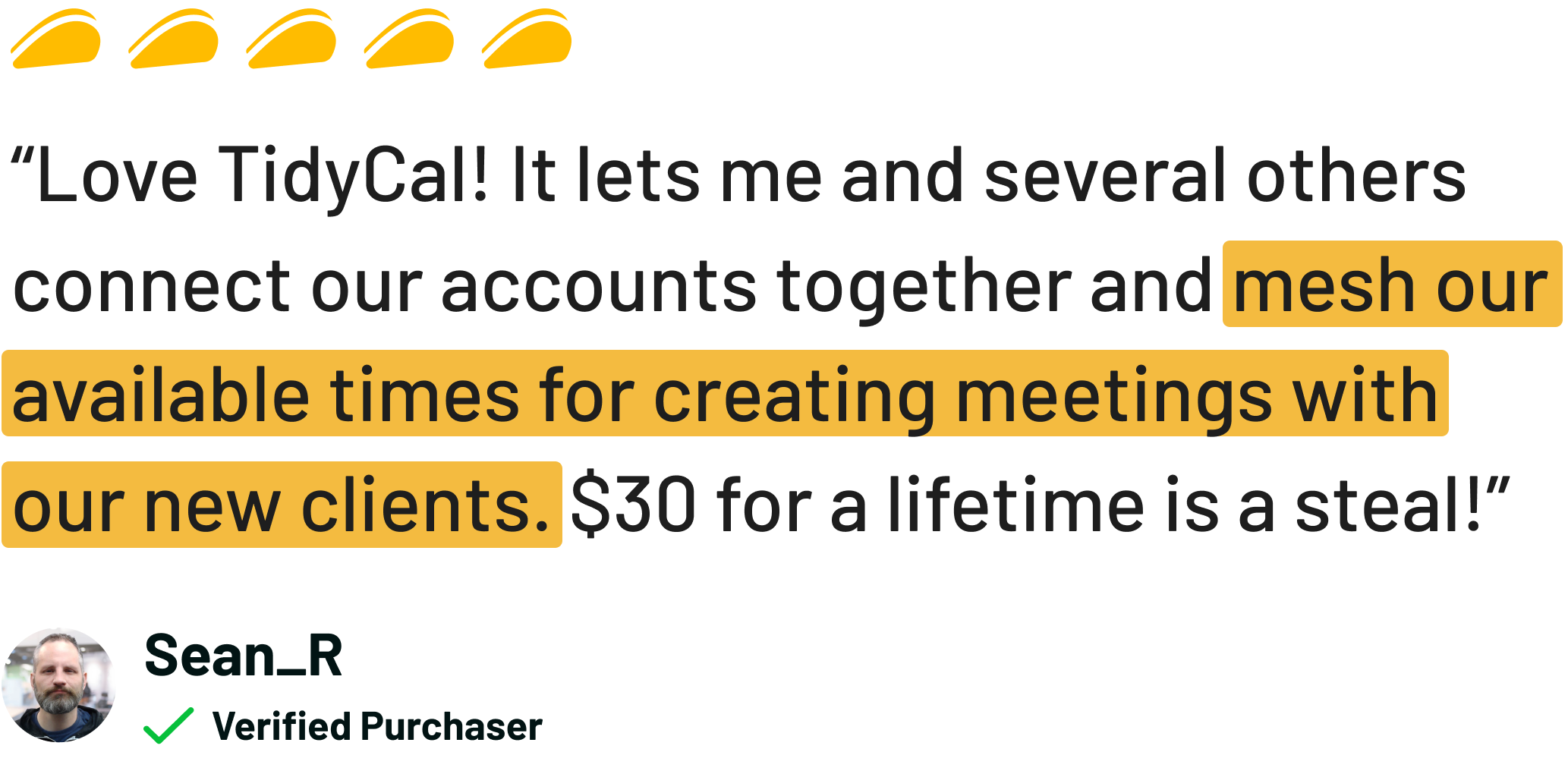 Lifetime access to TidyCal